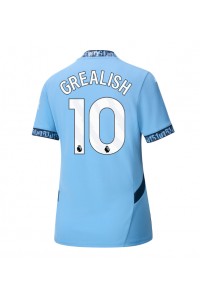 Manchester City Jack Grealish #10 Voetbaltruitje Thuis tenue Dames 2024-25 Korte Mouw